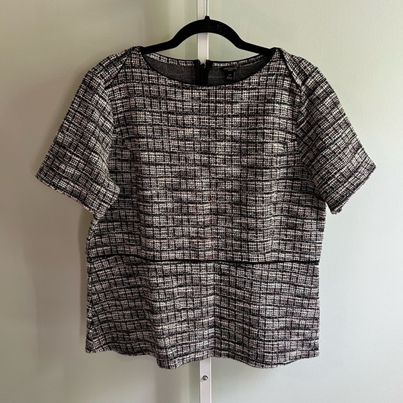 Ann Taylor Tops - Ann Taylor Tweed Short Sleeve Blouse